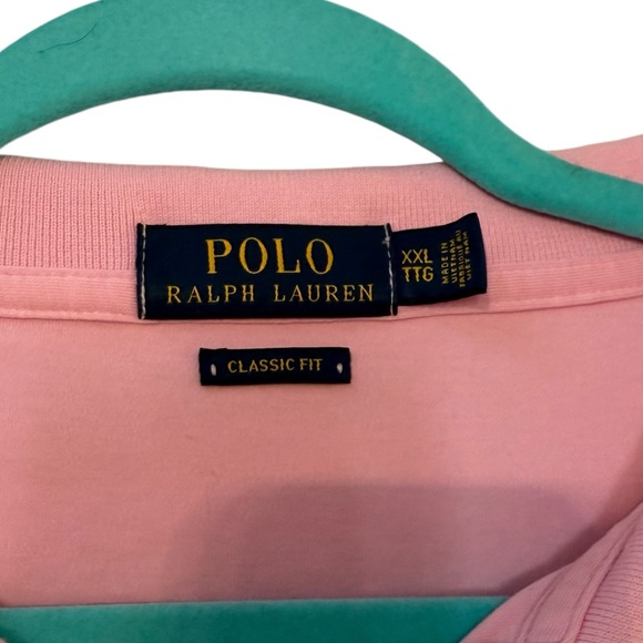 Men's Polo Ralph Lauren Pink Classic Fit Short Sleeve Polo  
Size: XXL - Picture 2 of 3